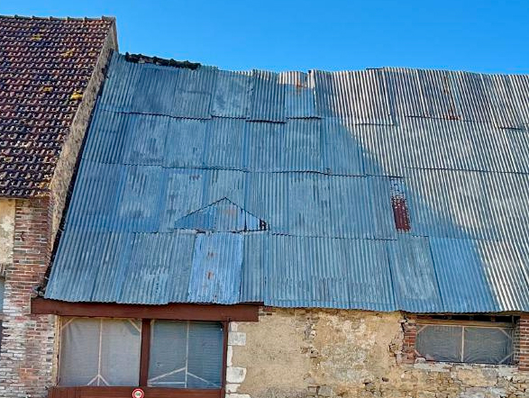 Toit de la bergerie de la grange de Beauvais